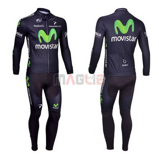 Maglia Movistar manica lunga 2013 nero