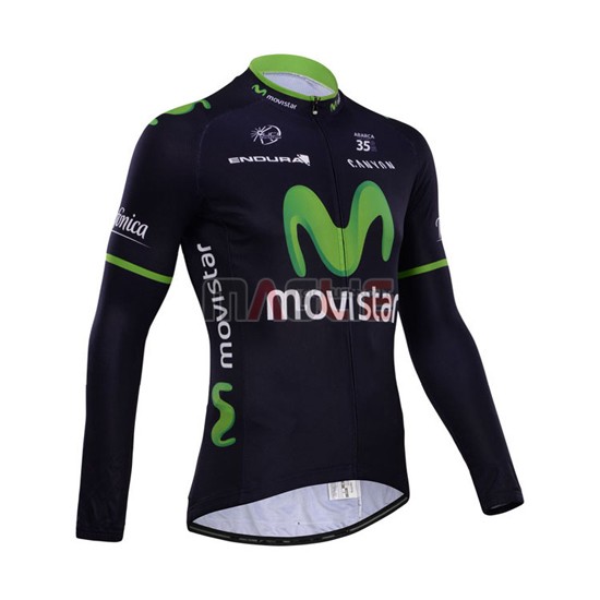 Maglia Movistar manica lunga 2014 nero