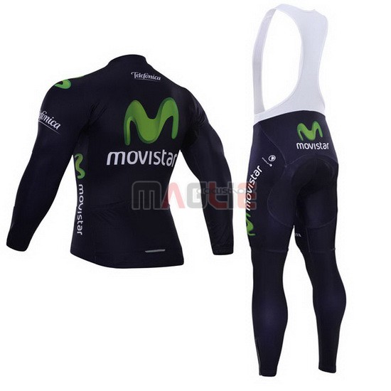 Maglia Movistar manica lunga 2015 nero