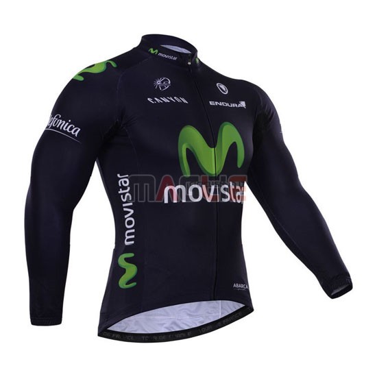 Maglia Movistar manica lunga 2015 nero