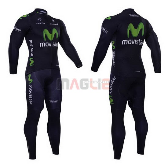 Maglia Movistar manica lunga 2015 nero