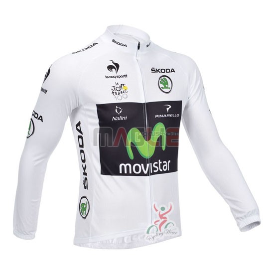 Maglia Movistar manica lunga 2013 bianco