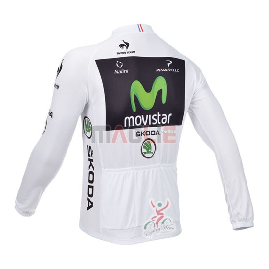 Maglia Movistar manica lunga 2013 bianco