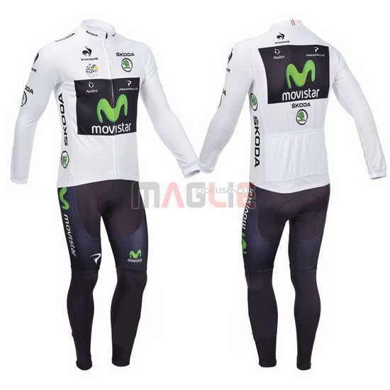 Maglia Movistar manica lunga 2013 bianco