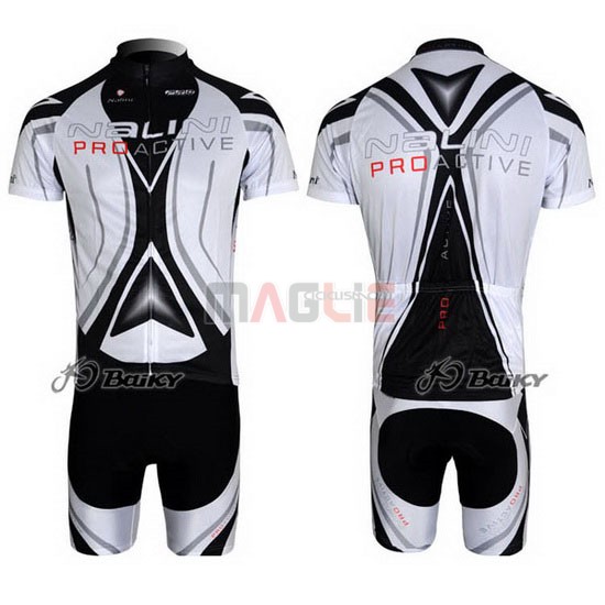 Maglia Nalini manica corta 2012 argentato e nero