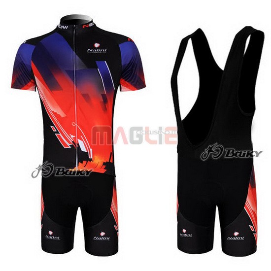Maglia Nalini manica corta 2012 rosso e nero