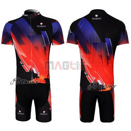 Maglia Nalini manica corta 2012 rosso e nero