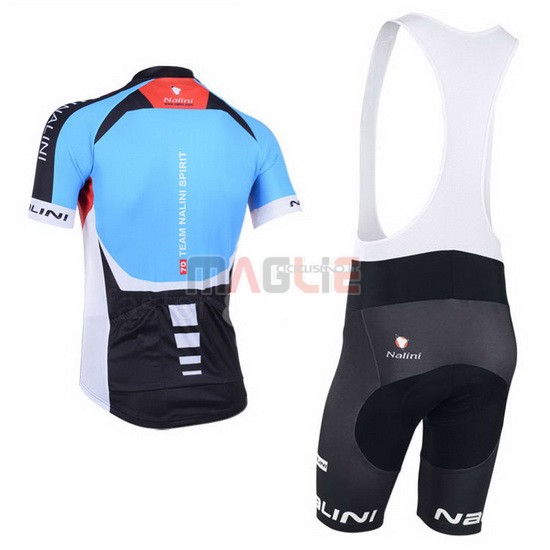 Maglia Nalini manica corta 2013 nero e celeste