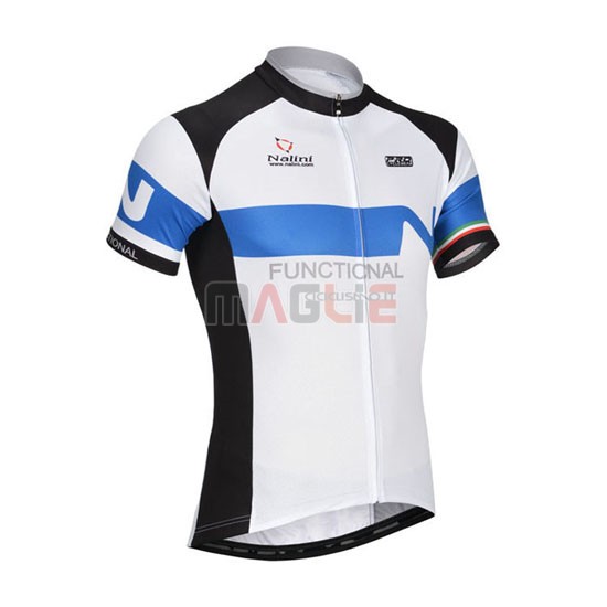 Maglia Nalini manica corta 2014 blu e bianco