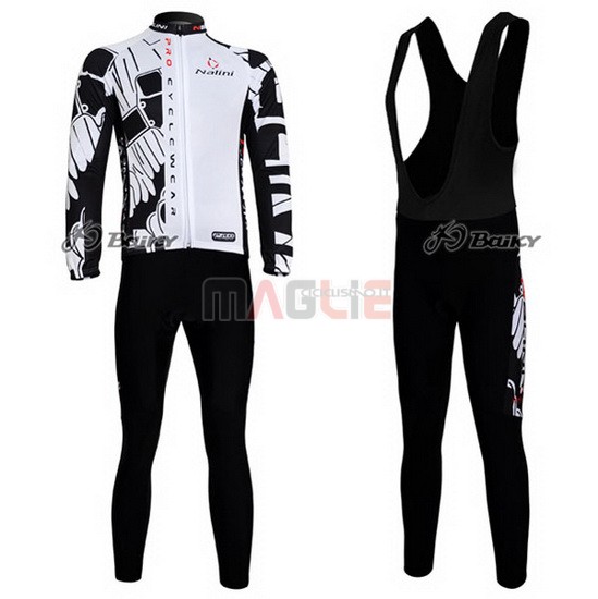 Maglia Nalini manica lunga 2012 nero e bianco