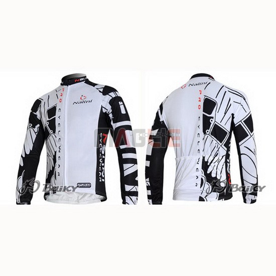 Maglia Nalini manica lunga 2012 nero e bianco