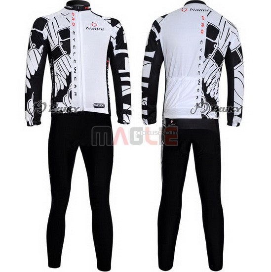 Maglia Nalini manica lunga 2012 nero e bianco