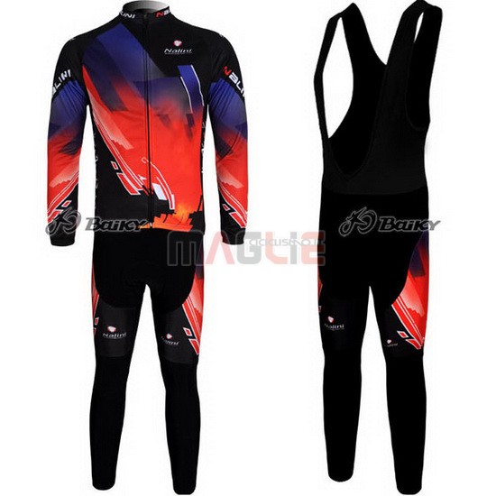 Maglia Nalini manica lunga 2012 rosso e nero
