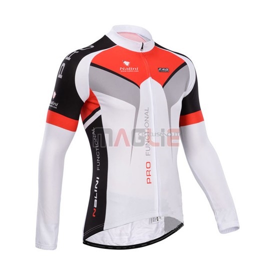 Maglia Nalini manica lunga 2014 rosso e bianco