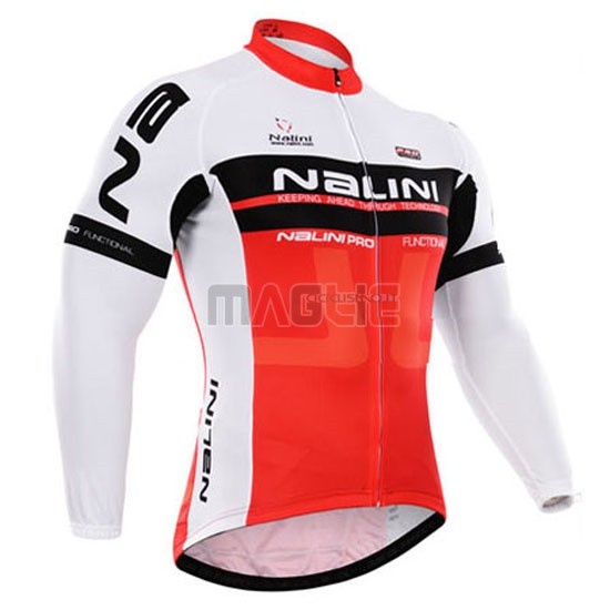 Maglia Nalini manica lunga 2015 rosso e bianco