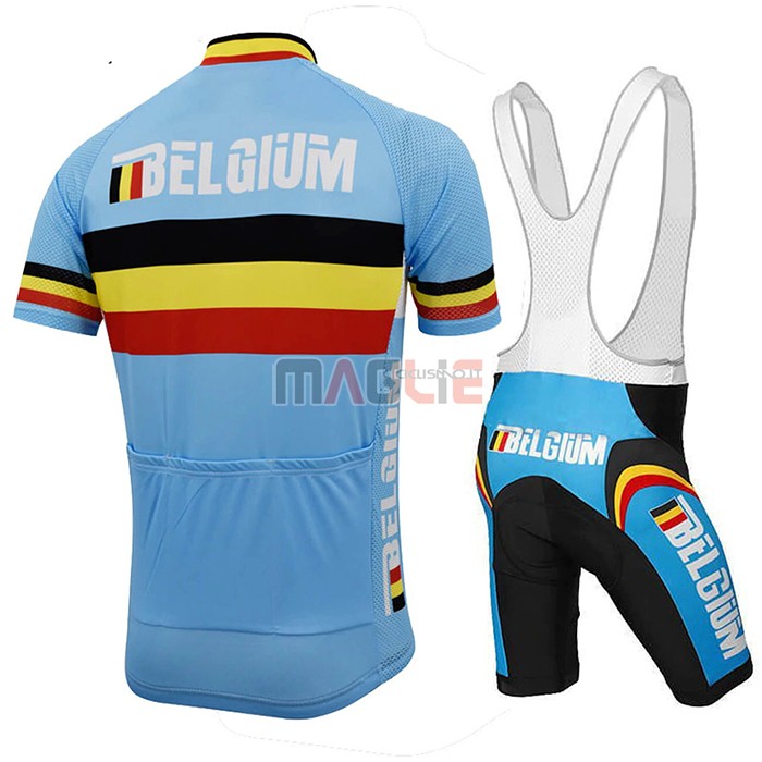 Maglia Belgio Manica Corta 2021 Celeste