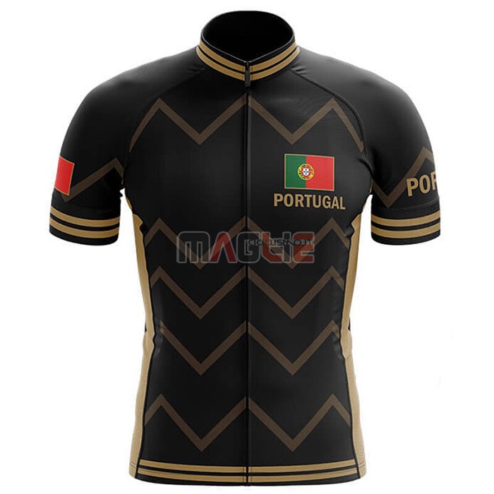 Maglia Campione Portugal Manica Corta 2020 Nero Giallo - Clicca l'immagine per chiudere