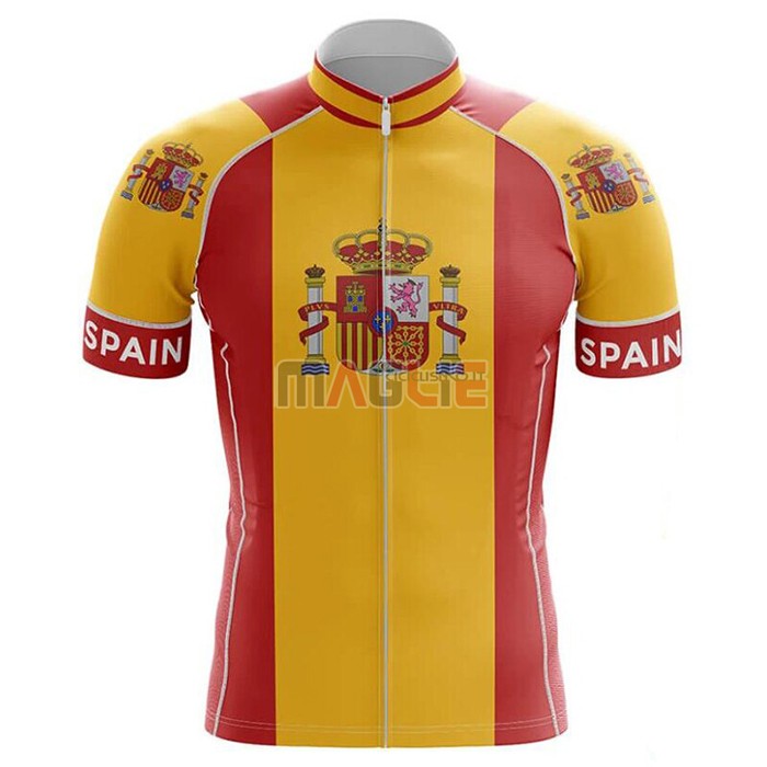 Maglia Campione Spagna Manica Corta 2020 Rosso Giallo