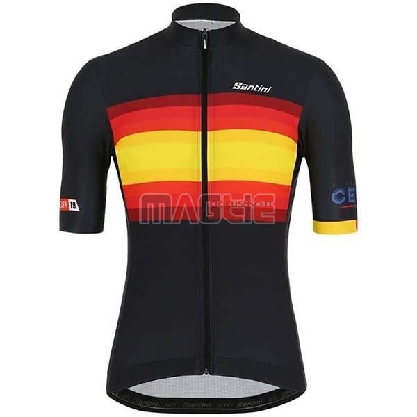 Maglia Spagna Manica Corta 2019 Nero Rosso Giallo - Clicca l'immagine per chiudere