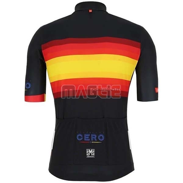 Maglia Spagna Manica Corta 2019 Nero Rosso Giallo