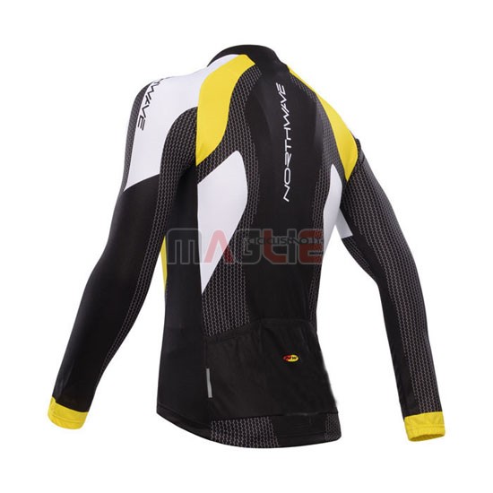 Maglia NorthWave manica lunga 2015 nero e giallo
