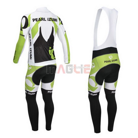 Maglia Pearl izumi manica lunga 2013 bianco e verde