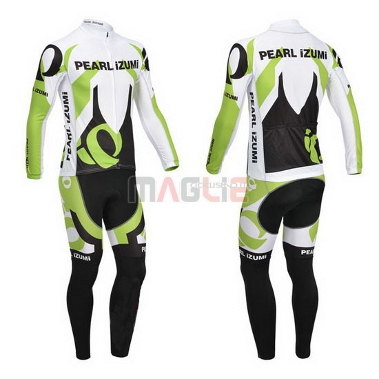 Maglia Pearl izumi manica lunga 2013 bianco e verde