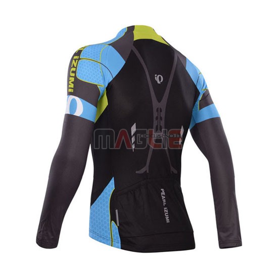 Maglia Pearl izumi manica lunga 2014 nero e celeste