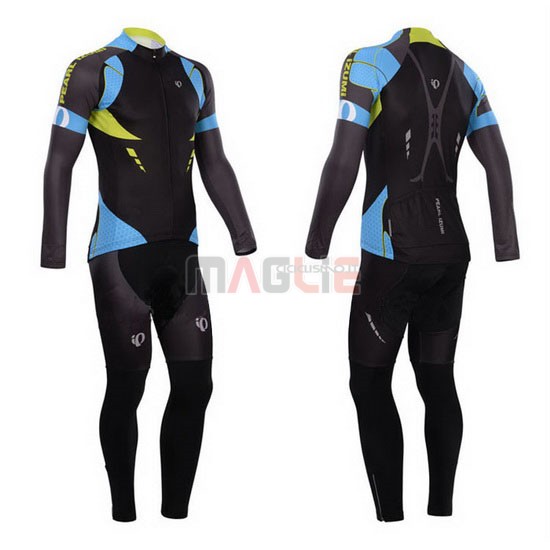 Maglia Pearl izumi manica lunga 2014 nero e celeste