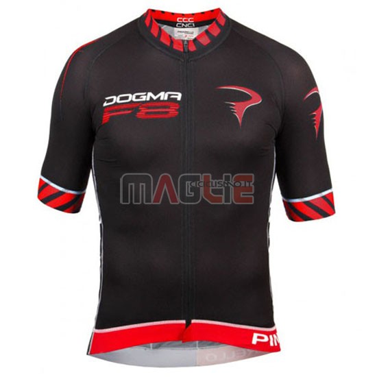 Maglia Pinarello manica corta 2016 nero e rosso