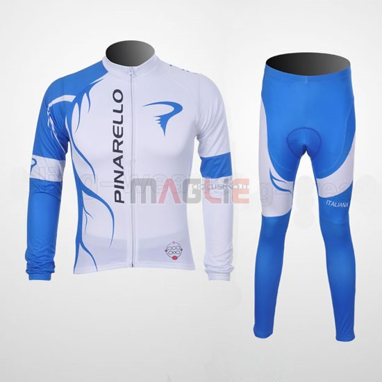 Maglia Pinarello manica lunga 2011 celeste e bianco