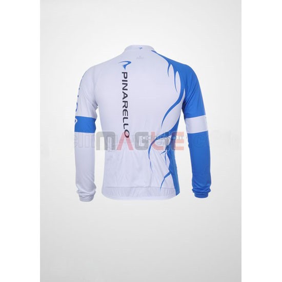 Maglia Pinarello manica lunga 2011 celeste e bianco