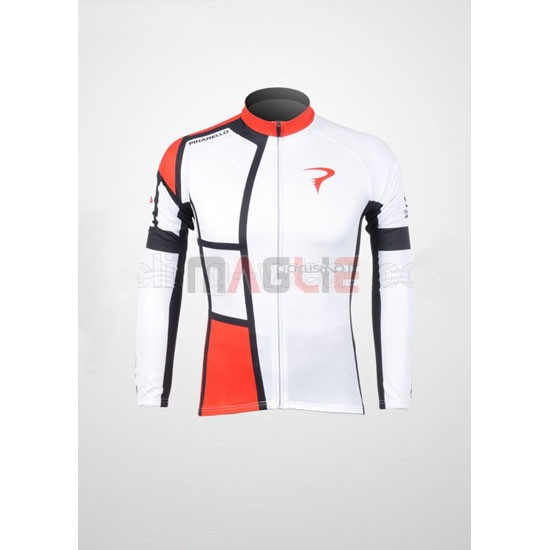 Maglia Pinarello manica lunga 2012 rosso e bianco