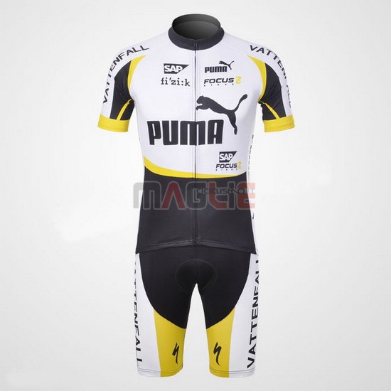 Maglia Puma manica corta 2013 nero e bianco