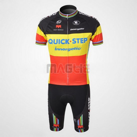 Maglia Quick Step manica corta 2010 giallo e nero