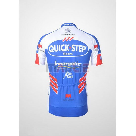 Maglia Quick Step manica corta 2011 bianco e celeste