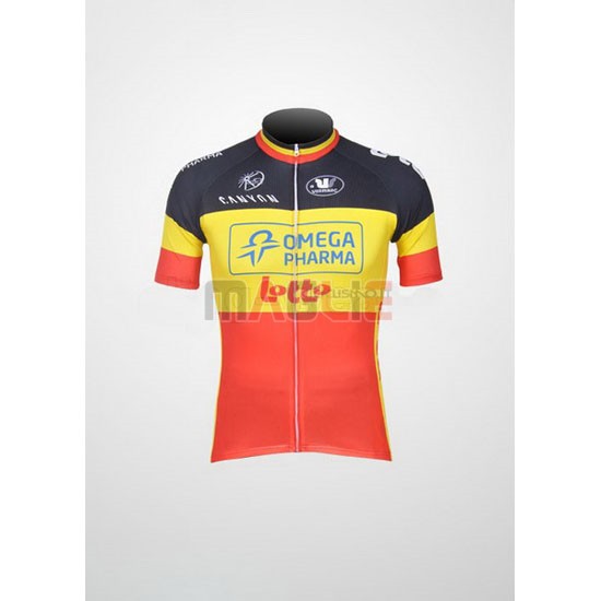 Maglia Quick Step manica corta 2011 nero e giallo