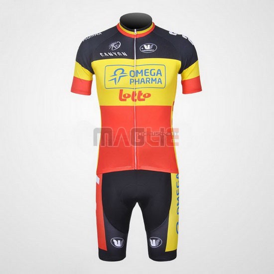 Maglia Quick Step manica corta 2011 nero e giallo