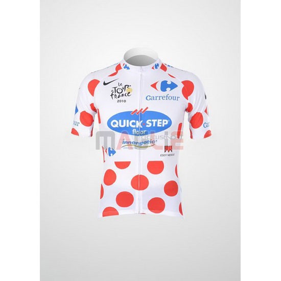 Maglia Quick Step manica corta 2011 rosso e bianco