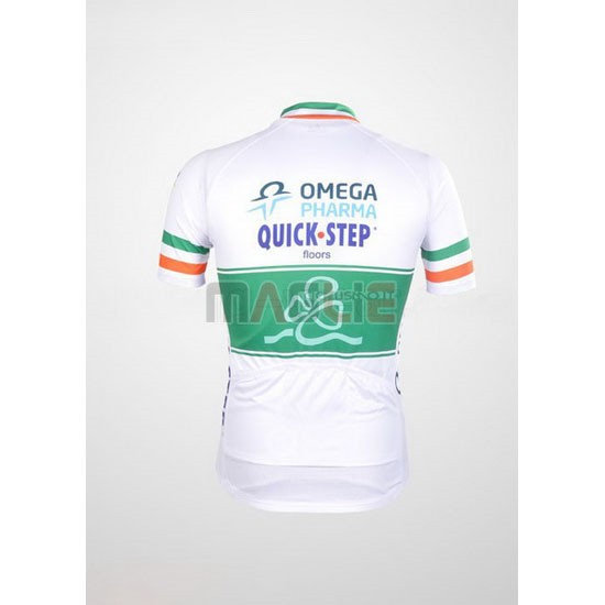 Maglia Quick Step manica corta 2012 verde e bianco