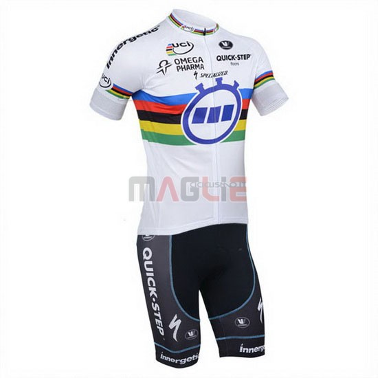 Maglia Quick Step manica corta 2013 bianco