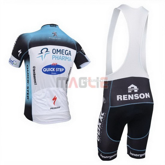 Maglia Quick Step manica corta 2013 celeste e bianco