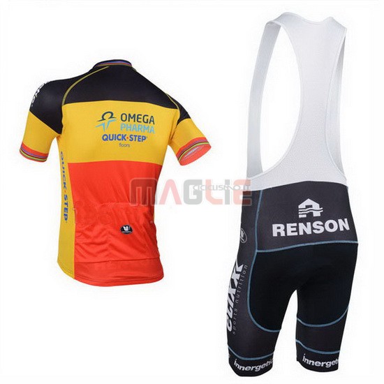 Maglia Quick Step manica corta 2013 giallo e nero