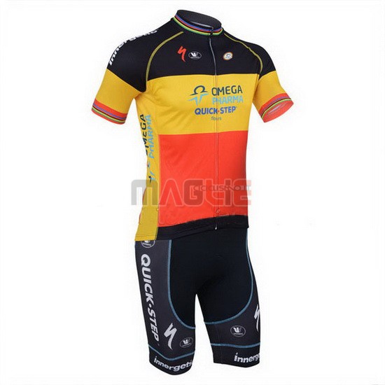 Maglia Quick Step manica corta 2013 giallo e nero