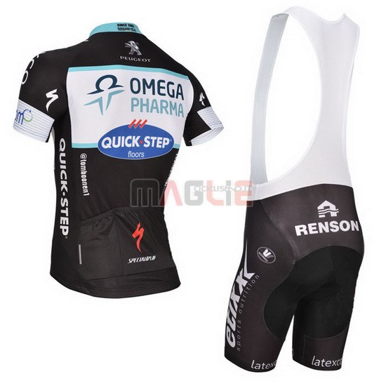 Maglia Quick Step manica corta 2014 nero e bianco