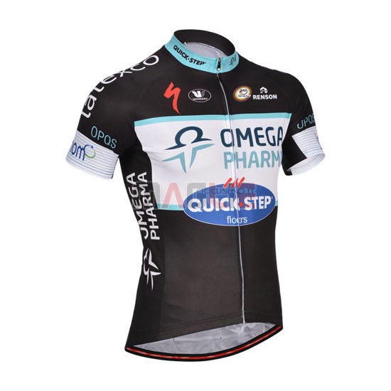 Maglia Quick Step manica corta 2014 nero e bianco