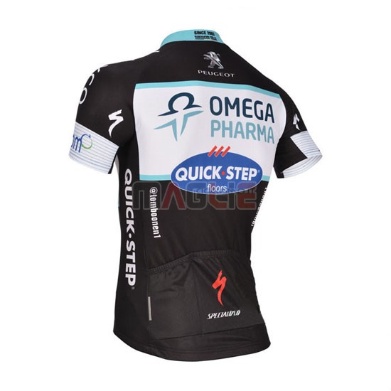 Maglia Quick Step manica corta 2014 nero e bianco