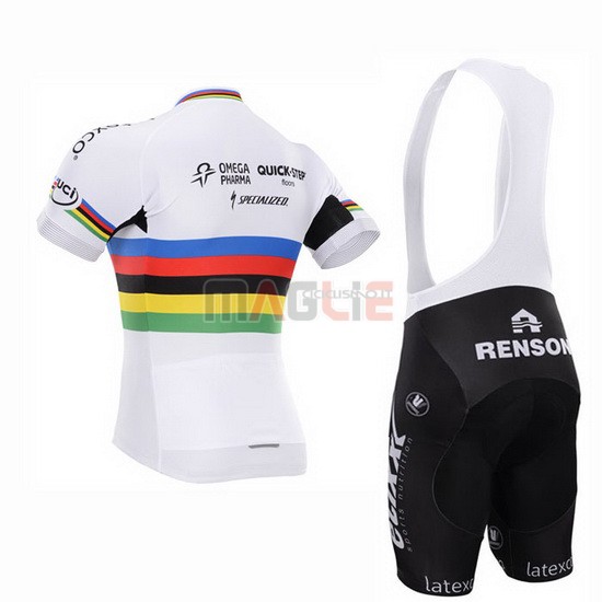 Maglia Quick Step manica corta 2015 bianco