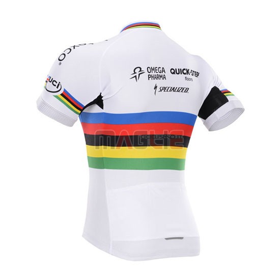 Maglia Quick Step manica corta 2015 bianco