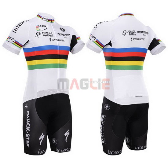 Maglia Quick Step manica corta 2015 bianco